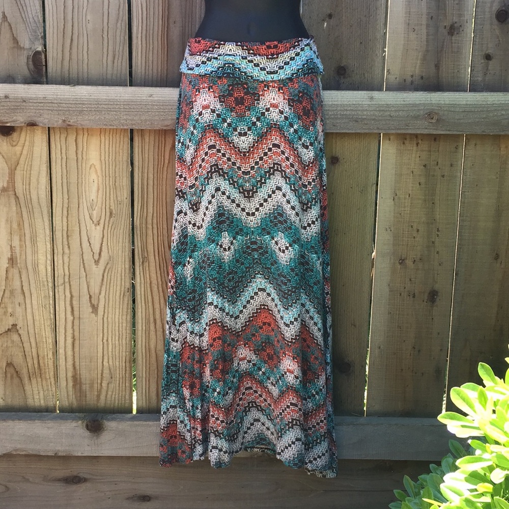 Full Tilt Long Print Skirt